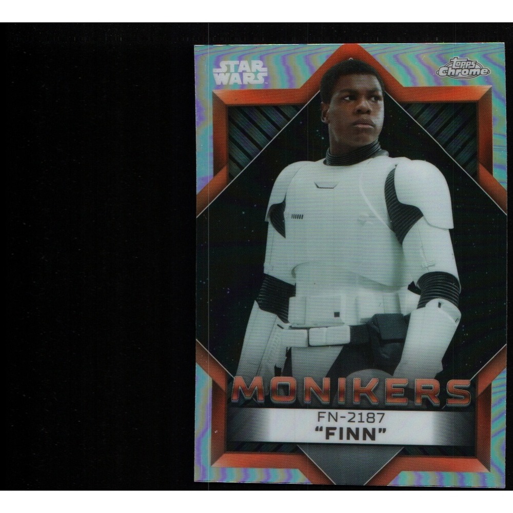 2023 Topps Chrome Star Wars FN-2187 FINN MONIKERS INSERT M-17